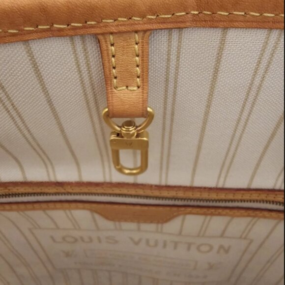 Louis Vuitton Neverfull MM Tote Damier Azur Authentic Pre-Owned - Picture 2 of 9